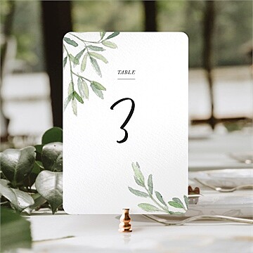 Numéro de table mariage sous les oliviers - Mise en situation