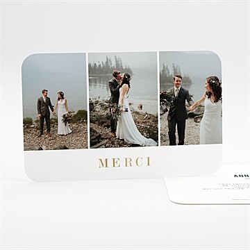 Remerciement mariage integral dorure