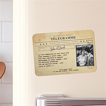 Remerciement mariage notre télégramme