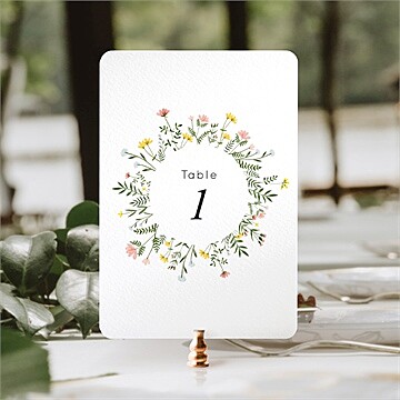 Numéro de table mariage joie champetre - Dos du numéro de table