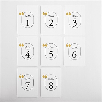 Numéro de table mariage gatsby - Vue d'ensemble