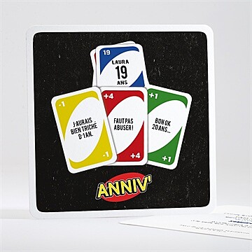 Invitation anniversaire jeu