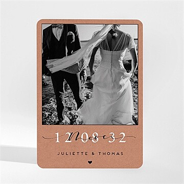 Remerciement mariage jour j kraft magnet