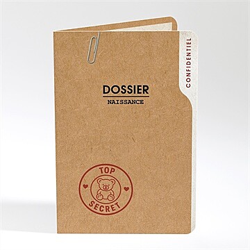 Faire-part naissance dossier confidentiel