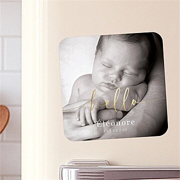 Faire-part naissance photo hello