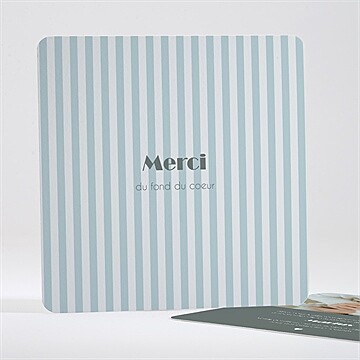 Remerciement naissance haut en rayures