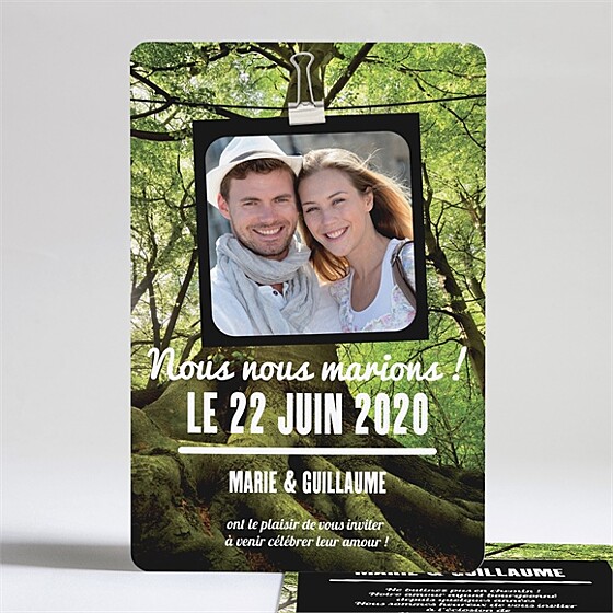 Faire-part mariage marions nous dans les bois