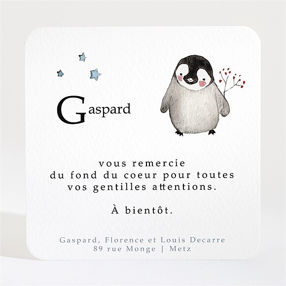 Dos de la carte