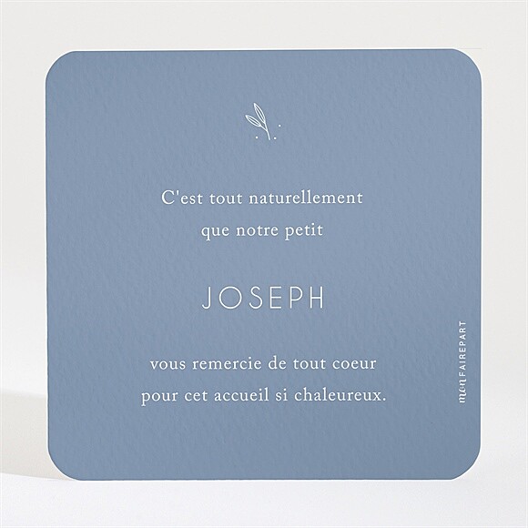Dos de la carte