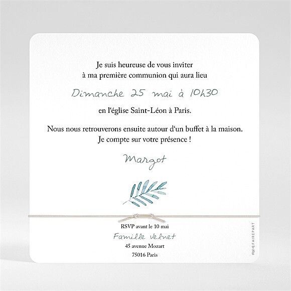 Dos du faire-part