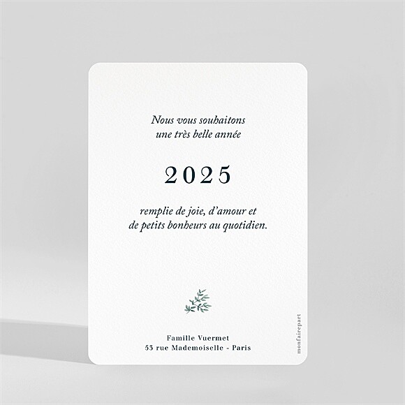 Dos de la carte