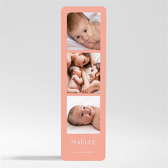 Faire-part naissance simple incrustation magnet