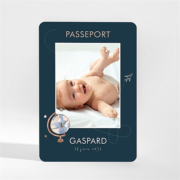 Faire-part naissance Mon premier Passeport magnet réf.N210129