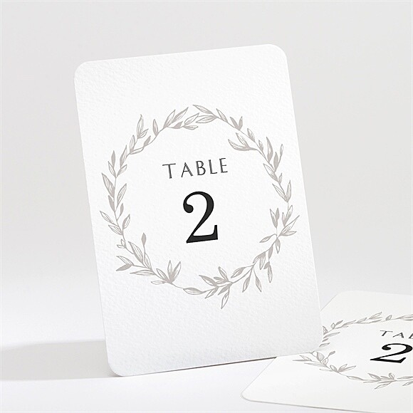 Numéro de table mariage Tendre couronne réf.N211508