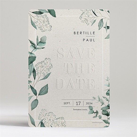 Save the Date mariage Sauvage réf.N24052