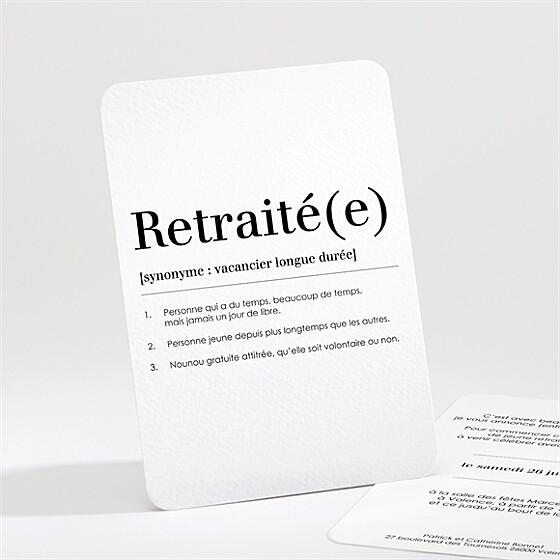 Carte invitation départ à la retraite définition