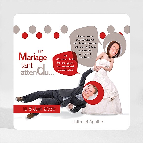 Remerciement mariage Humour original magnet réf.N35001