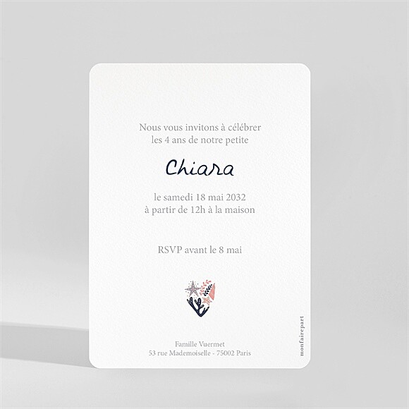 Dos de l'invitation