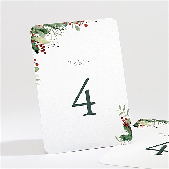 Numéro de table mariage Thème Noël réf.N211656