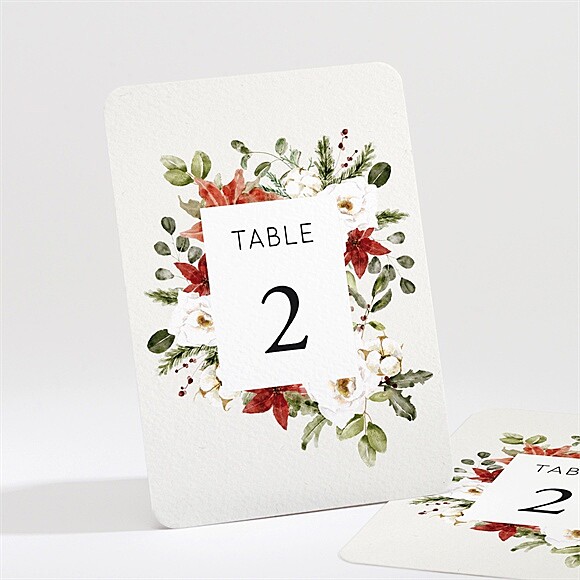 Numéro de table mariage En rouge et blanc réf.N211658