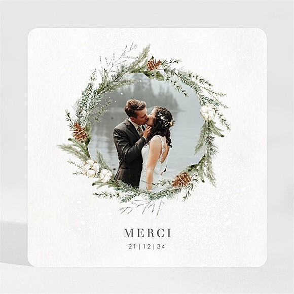 Remerciement mariage Noël magnet réf.N35043