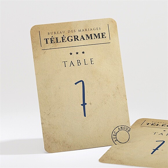 Numéro de table mariage Notre Télégramme réf.N211662