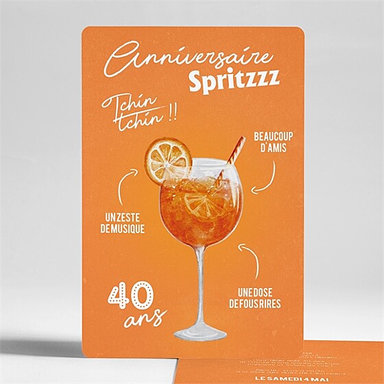 Invitation anniversaire cocktail 40 ans