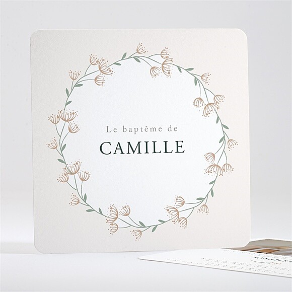 Faire-part de baptême Fleurs pastel réf.N351642