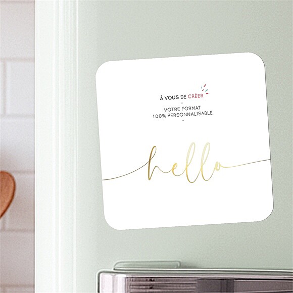 Faire-part naissance Vierge 100% dorure magnet réf.D35002