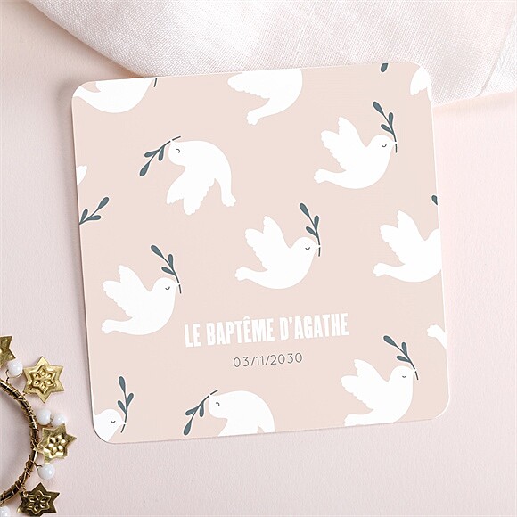 Faire-part de baptême Envolée de colombes réf.N351648
