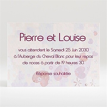 Carton d'invitation mariage réf. N12041