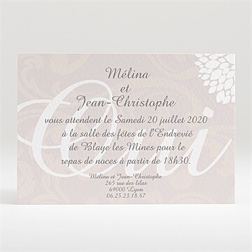 Carton d'invitation mariage réf. N12083