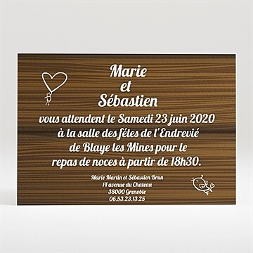 Carton d'invitation mariage romantique et sympa