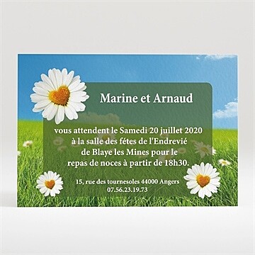 Carton d'invitation mariage réf. N12088