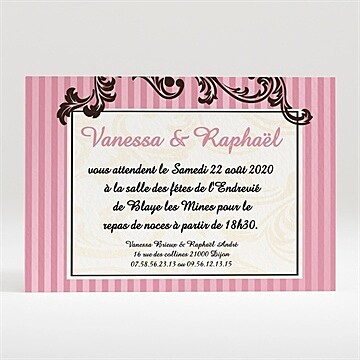 Carton d'invitation mariage réf. N12094