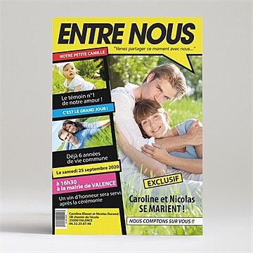 Faire-part mariage entre nous