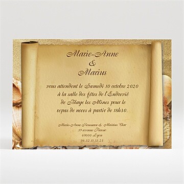Carton d'invitation mariage réf. N12099