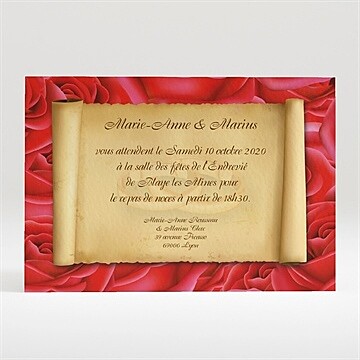 Carton d'invitation mariage réf. N120105