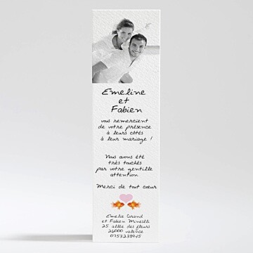 Remerciement mariage comme des poissons dans l'eau