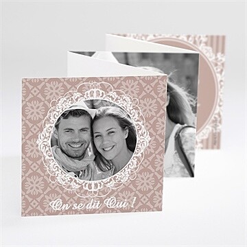Faire-part mariage le médaillon des amoureux
