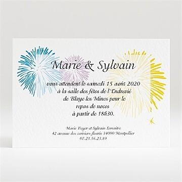 Carton d'invitation mariage réf. N120121
