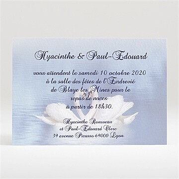 Carton d'invitation mariage réf. N120134