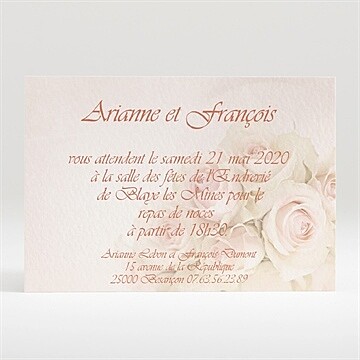 Carton d'invitation mariage réf. N120142