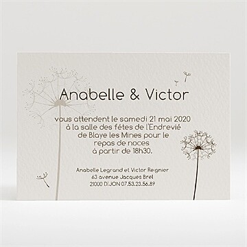 Carton d'invitation mariage réf. N120143