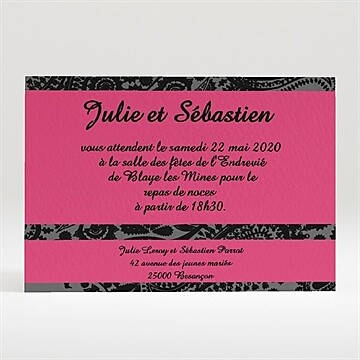 Carton d'invitation mariage réf. N120147