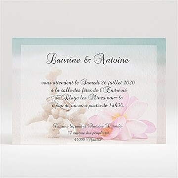 Carton d'invitation mariage réf. N120167