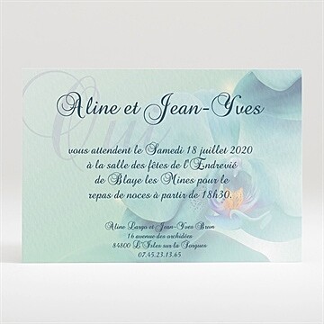 Carton d'invitation mariage réf. N120168
