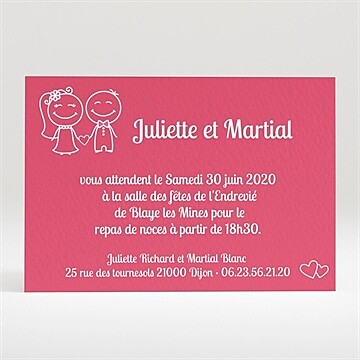 Carton d'invitation mariage réf. N120170
