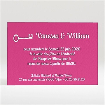 Carton d'invitation mariage réf. N120172