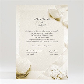 Faire-part mariage beau parchemin